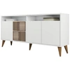 Image de Buffet En Bois Blanc 4 Portes Roma 160cm