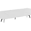 Image de Meuble Tv 4 Portes Bois Blanc Motif Géométrique Kuzako 180cm