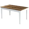 Image de Table A Manger - Milan - Rectangulaire - 4 Personnes - 145 X 75 X 88 Cm - Noyer / Blanc