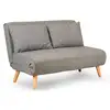 Image de Fauteuil convertible tissu multipositions relika-couleur gris clair-2 places
