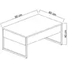 Image de Table basse en aggloméré blanc et métal doré luxe 618BLY1122