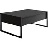 Image de Table Basse 2 Tiroirs Mélaminé Gris Et Blanc Sed 110cm-anthracite