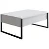 Image de Table Basse 2 Tiroirs Mélaminé Gris Et Blanc Sed 110cm-blanc