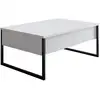 Image de Table basse 2 tiroirs mélaminé gris et blanc sed 110cm-couleur blanc 618BLY1125
