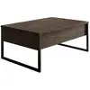 Image de Table Basse 2 Tiroirs Mélaminé Gris Et Blanc Sed 110cm-marron