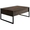 Image de Table basse 2 tiroirs mélaminé gris et blanc sed 110cm-couleur marron 618BLY1126