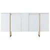 Image de Buffet Moderne 4 Portes Taky 160cm-blanc/doré