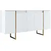 Image de Buffet en aggloméré pieds en métal luxe blanc et doré Buffet