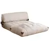 Image de Fold kadife canapé-lit 2 places tissu velours côtelé blanc 383EVN1111