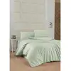 Image de Parure de lit - 1 housse de couette 220 x 240 cm + 2 taies d'oreiller 60 x 60 cm - 100% coton renforcé - vert ASI8684282553991