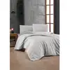 Image de Parure de lit - 1 housse de couette 220 x 240 cm + 2 taies d'oreiller 60 x 60 cm - 100% coton renforcé - gris ASI8684282554271