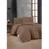 Image de Housse de couette 240 x 220 cm generique 100% coton renforcé marron + 2 taies 60x60 cm 772WTN63216