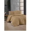 Image de Parure De Lit - 1 Housse De Couette 220 X 240 Cm + 2 Taies D'oreiller 60 X 60 Cm - 100% Coton Renforcé - Marron