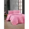 Image de Parure de lit - 1 housse de couette 220 x 240 cm + 2 taies d'oreiller 60 x 60 cm - 100% coton renforcé - rose ASI8684282600800