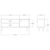 Image de Meuble TV en bois Jena - 120 x 29 x 50 cm - Pin Atlantique