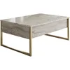 Image de Luxe Table Basse Travertine Gold Rectangulaire Travertin Doré 90x60x40cm