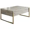 Image de Luxe table basse 100 % mélamine travertin, or 618BLY1354