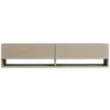 Image de Meuble tv suspendu 2 portes abattantes décor travertin l141 cm - arges 495SSE1628