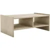 Image de CALICOSY - Table basse 2 niches ouvertes décor travertin L90 cm - PERA - Beige