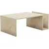 Image de Table Basse - Memo - Rectangulaire - Effet Marbre Travertin - 86,8 X 32,4 X 50 Cm