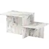 Image de Table Basse - Harmony - Rectangulaire - Effet Marbre Freesia - 80 X 40 X 40 Cm