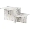 Image de Table basse - HARMONY - Rectangulaire - Effet marbre Freesia - 80 x 40 x 40 cm