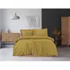 Image de Parure De Lit - 129ctn63976 - Housse De Couette 220 X 240 Cm + 2 Taies D'oreiller - Satiné 100% Coton - Moutarde