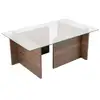 Image de Table basse en verre et aggloméré vetrino noyer 353NRD1101