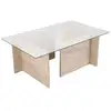 Image de Table basse en verre et aggloméré vetrino travertine 353NRD1102