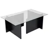 Image de CALICOSY - Table basse avec plateau en verre L105 cm - NOAH - Chêne noir