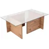 Image de CALICOSY - Table basse avec plateau en verre L105 cm - NOAH - Pin atlantique