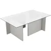 Image de CALICOSY - Table basse avec plateau en verre L105 cm - NOAH - Gris