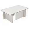 Image de CALICOSY - Table basse avec plateau en verre L105 cm - NOAH - Chêne blanc