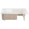 Image de Table basse en verre et aggloméré flavio travertine 353NRD1110