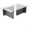 Image de Table basse en verre et aggloméré Flavio anthracite