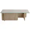 Image de Table Basse En Verre "flavio" 105 X 65 X 30 Cm - Bois Blanc