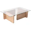 Image de Table basse en verre et aggloméré Flavio chêne