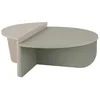 Image de CALICOSY - Lot de 2 tables basses L90 cm - ORION - Vert céladon et greige