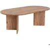Image de Table basse ovale en aggloméré coloris pin atlantique L119 cm - IRIS