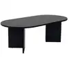 Image de Table basse ovale en aggloméré sable noir 909NRD1105