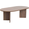 Image de Table basse ovale en aggloméré sable noyer 909NRD1109