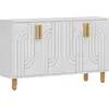Image de Buffet En Bois "rodney" - 120 X 29 X 73 Cm - Blanc
