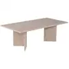 Image de Table Basse - Sabin - Travertine - Rectangulaire - Panneaux Mélaminés - Travertin - Style Élégant - Sur Pieds - 119x60x4