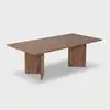 Image de Table basse ovale rectangulaire en bois mélaminé sabin - marron 668NRD1113