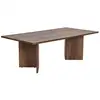 Image de Table basse ovale rectangulaire en bois mélaminé sabin - marron noyer 668NRD1114