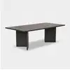 Image de Table basse ovale rectangulaire en bois mélaminé sabin - noir 668NRD1115
