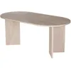 Image de Table de salle à manger ovale Sablin - 180x90x75cm - travertin