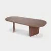 Image de Table basse ovale en mélaminé 18 mm ovalis - noyer 838NRD1107