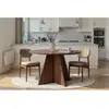 Image de Table à manger ronde design contemporain 120x75h virella - noyer 746NRD1109