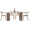 Image de Table à Manger Sabella - 100% MELAMINE - Travertin - 75 x 90 x 200 cm